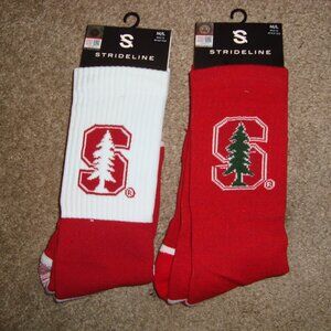New Strideline Stanford Cardinal Crew Socks Men's 2-Pack Knit M/L (8-12) NCAA